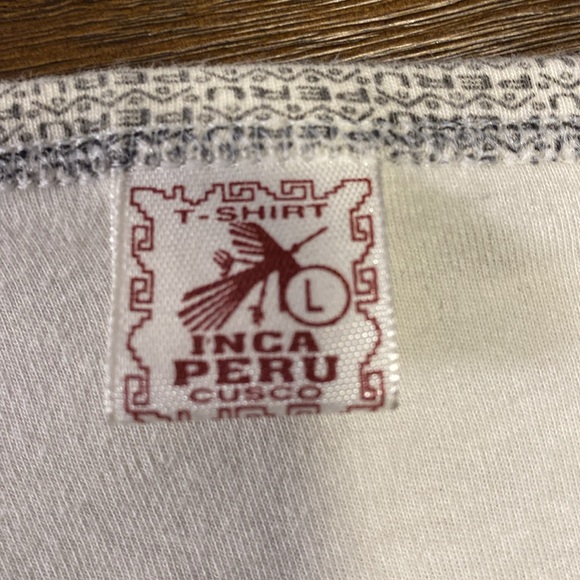 Calendario Inca Peru Cusco Cream Tee Size Large (small mark) 100% Cotton - Picture 6 of 7